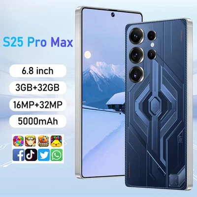 2025 5G Smartphone S25 Pro Max Entsperrte Android 13 Dual SIM Handy Ohne Vertrag - Bild 1 von 4