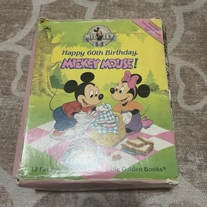 Lotto 10 piccoli libri dorati Topolino Buon 60° compleanno Disney - Foto 1 di 9
