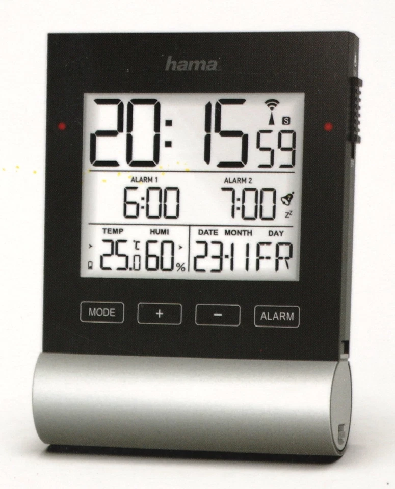 HAMA Funkwecker "Black Line" Schwarz (00186416) #29487094