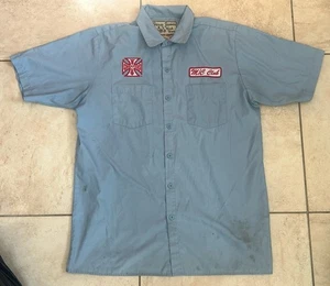 Camisa azul vintage Jesse James Workwear West Coast Choppers para hombre talla mediana - Imagen 1 de 6