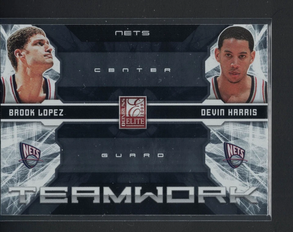 2009-10 Donruss Elite Brook Lopez Devin Harris #18 Teamwork New Jersey Nets - Imagem 1 de 1