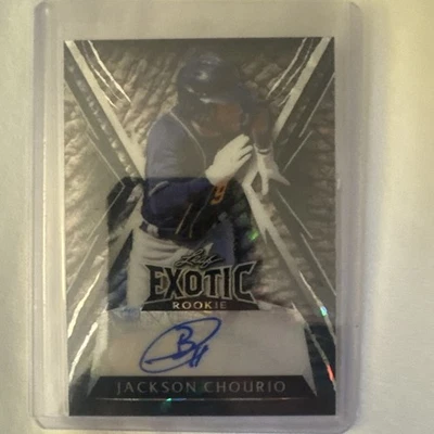 2023 Leaf Exotic Jackson Chourio Elephant Crystal RC AUTO 3/4 - Image 1 of 2