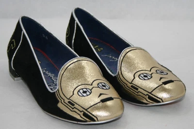 Star Wars C-3PO Gold Black Flats Shoes Irregular Choice Loafers Womens Size 9.5 - Image 1 of 4