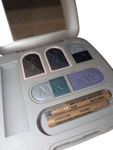 Mary Kay Signature Compact Filled 5 Eye Colors Blue Purple, Grey, 2 Eye Pencils - Picture 1 of 11