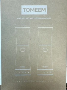 Tomeem Edelstahl & Holz Salz & Pfeffermühle Set USB Charge - Bild 1 von 2