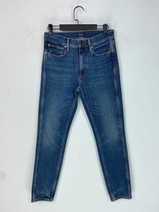 Polo Ralph Lauren Tompkins Blue Plain Jeans High Rise Skinny Crop W28 - UK 10 - Picture 1 of 14