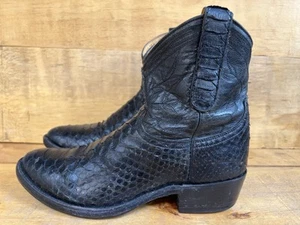 OLD GRINGO MEXICANA Women’s Black Leather Snake Skin Boots Size EU 37.5/ US 7.5 - Picture 1 of 18