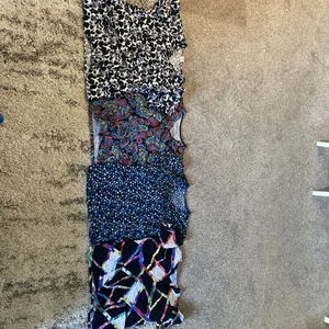 Lot of 4: Short-Sleeved Scrub Tops Womens XL MED COUTURE,HAPPY,BRING IT - Picture 1 of 5