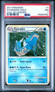 2011 POKEMON CALL OF LEGENDS GYARADOS #7 HOLO PSA 7 NM #118284402 - Picture 1 of 2