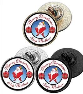 Frohe Weihnachten Stiefmutter (GSB24) 26mm Anstecknadel Anstecker - Bild 1 von 5