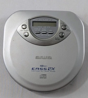 AIWA Discman CD Player 48 SEC SISTEMA ELETRÔNICO ANTI-CHOQUE 2X MODELO # XP-V5260C - Imagem 1 de 4
