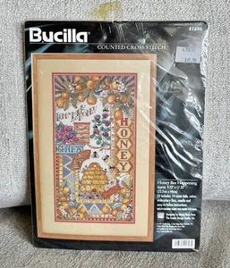 Kit de punto de cruz contado vintage 1997 Bucilla Honey Bee Happening 41646 Rossi - Imagen 1 de 8