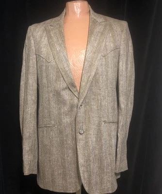 Винтажный Award Designs Western Apparel серый твидовый блейзер XL46-48 - Изображение 1 из 4