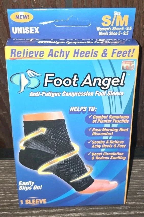 Foot Angel Anti-Fatigue Compression Foot Sleeve Size S/M. NEW IN BOX NEVER USED - Image 1 of 2