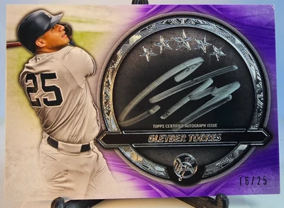 🔥 2021 Topps Five Star – Silver Signatures Gleyber Torres Purple /25 (AU) 🔥 - Image 1 of 3