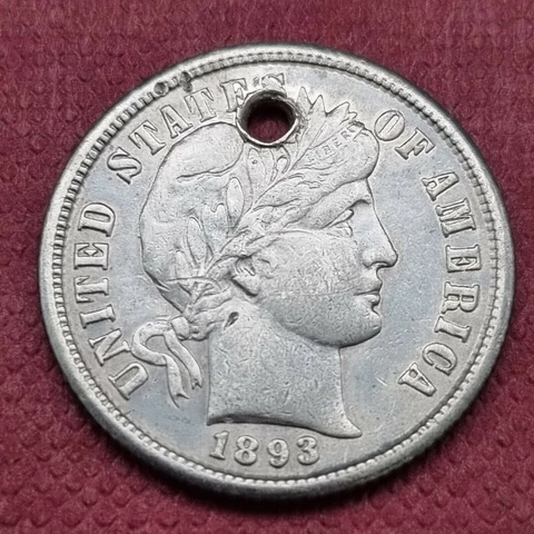 1893 S Barber Dime 10c High Grade AU Details #42318 Cover