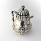 Repousse Lidded Pitcher Hayden Whilden Sterling Silver 1855 Charleston