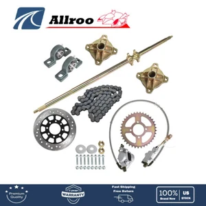 For ATV Quad Buggy Go Kart 44" Rear Live Axle Kit Wheel Hub Sprocket Brakes US - Picture 1 of 10