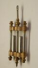 Antique Brass and Glass Crystal Regulator Clock Pendulum