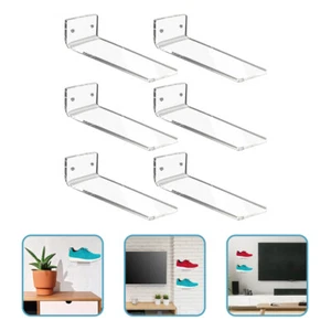 6pcs Floating Sneaker Shelves Wall Mounted Shoe Wall Display - Picture 1 of 10