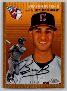 Brayan Rocchio 2023 Topps Chrome Platinum Anniversary Gold Wave Rookie /50 #52 - Picture 1 of 2