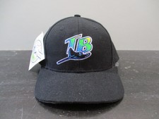 VINTAGE Tampa Bay Devil Rays Hat Cap Snap Back Black MLB Baseball Mens 90s A8