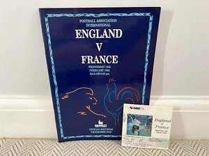 1992 Alan Shearer England Debut Match Ticket and Programme Vs France Blackburn - Picture 1 of 6