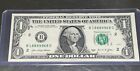 BILL $ 1 Dollar  Fancy Serial Number Federal Reserve Currency Bank Note