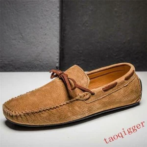 Mens Flats Shoes Moccasin Indoor Outdoor House Rubber Slip On Slippers shoes - Picture 1 of 16