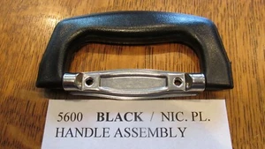 #5600 MONTAJE DE MANIJA NEGRO H.D. MANGO DE REPUESTO DE PLÁSTICO MACIZO NIC. PL. NUEVO  - Imagen 1 de 5