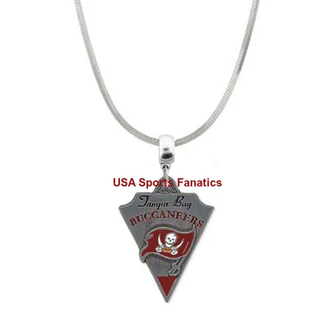 Tampa Bay Buccaneers Team Logo Necklace On 925 Sterling Silver Snake Chain Cover