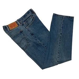 Levi's 505, mittlere Waschung, rote Lasche, gerades Bein 5 Taschen Jeans, Größe 38 x 32 - Bild 1 von 6