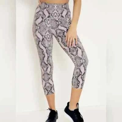 NEW Blackmilk Pastel Serpent Battle Pants Black Milk Pink Snakeskin Leggings - Image 1 of 4