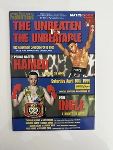 Match Room Boxing Program and Ticket PRINCE NASEEM v PAUL INGLE 1999 Pristine! - Picture 1 of 4
