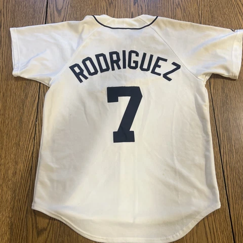 Vintage Majestic Detroit Tigers Ivan Pudge Rodriguez 7 Jersey Mens M Sewn MLB Cover