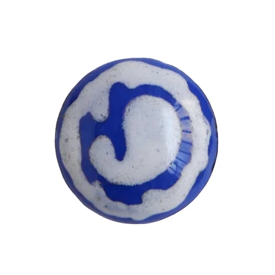 Button Antique - Enamel Painted - 19 MM - 19th C. Buttons - Paisley - Image 1 of 4