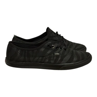Vans Auténticos Zapatos de Skate de Lona Negros a Rayas Cebra para Mujer 8 Triple Negro Foto 1 de 4