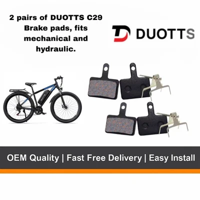 2 pairs, DUOTTS C29 Brake pads. Fits mechanical or hydraulic systems. - Image 1 of 4