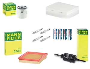 Service Kit For Ford Fiesta V 1.25 1.4 1.6 Air Oil Cabin Fuel Filter Spark Plugs - Picture 1 of 20