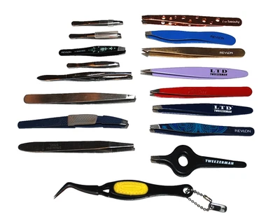 TWEEZERS Revlon Trim Tweezerman Tweezerbee i on BEAUTY Tools Mixed Lot of 17 - Image 1 of 4