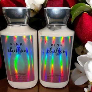 Bath & Body Works Rosa Gasa Fragancia Loción Corporal Juego de 2 piezas Lote de 24 horas Humedad - Imagen 1 de 6