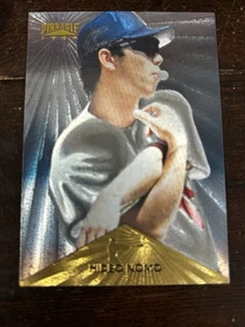 1996 Pinnacle STARBURST 55 Hideo Nomo RARE DUFEX MUSEUM Blowing Bubble Dodgers - Picture 1 of 2