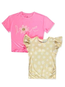 One Step Up Girls' 2-Pack T-Shirts Color: pink/multi Size: 4 - Picture 1 of 3