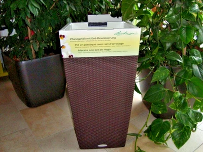 Pflanzgefäß Lechuza CUBICO COTTAGE 40 mokka Komplettset