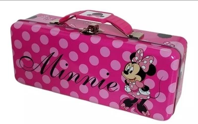 Bugiganga de lata de armazenamento de metal Disney Minnie Mouse. Caixa de lápis. Novo - Imagem 1 de 4