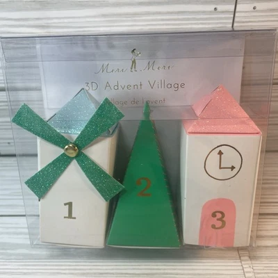 Meri Meri Christmas Paper 3D Advent Village Calendar Kit Boxes Gift Present NEW - Image 1 of 4