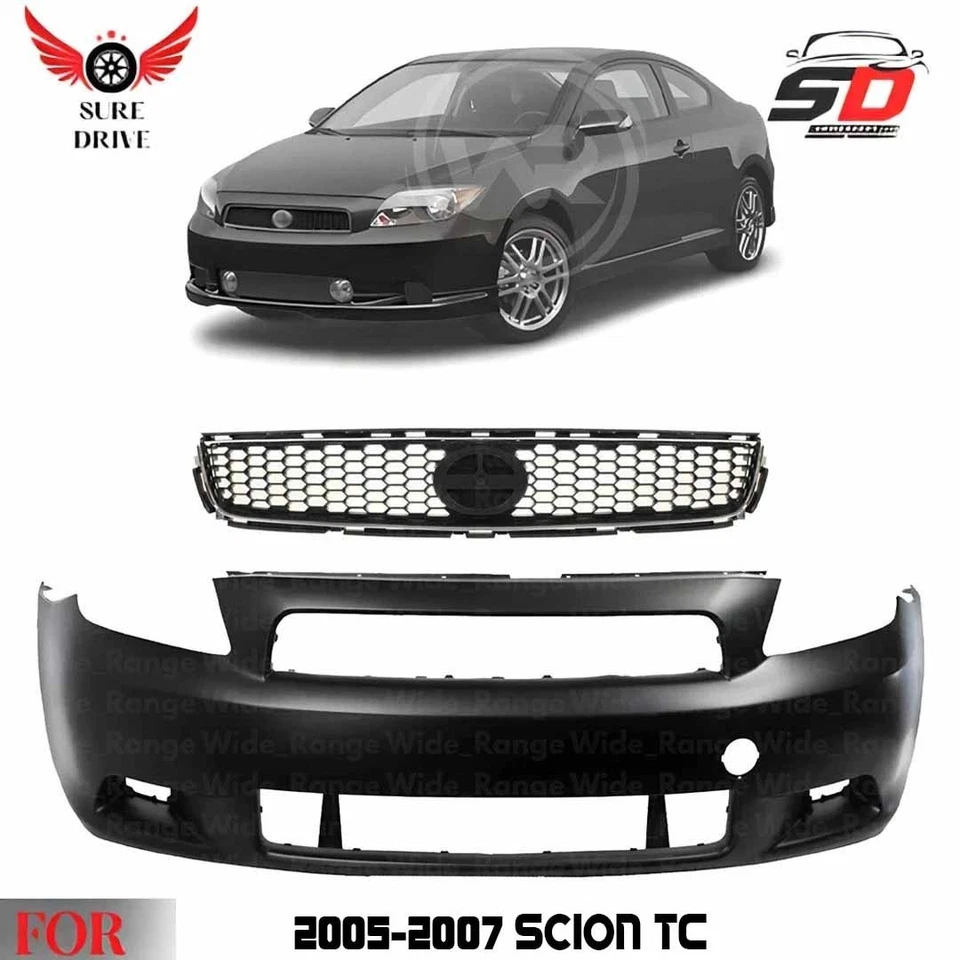 Front Bumper Cover Paintable & Grille Assembly Kit For 2005-2007 Scion tC Foto 1 de 4