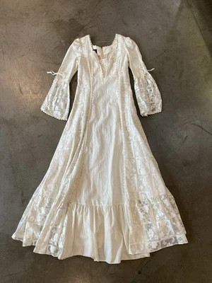 Vestido Gunne Sax de Jessica años 60 etiqueta negra encaje pradera Foto 1 de 4