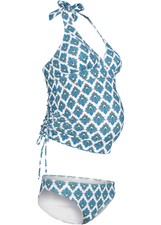 2-tlg Umstandstankini Gr. 38 Grün Bedruckt Damen-Tankini Bademode Badeanzug Neu