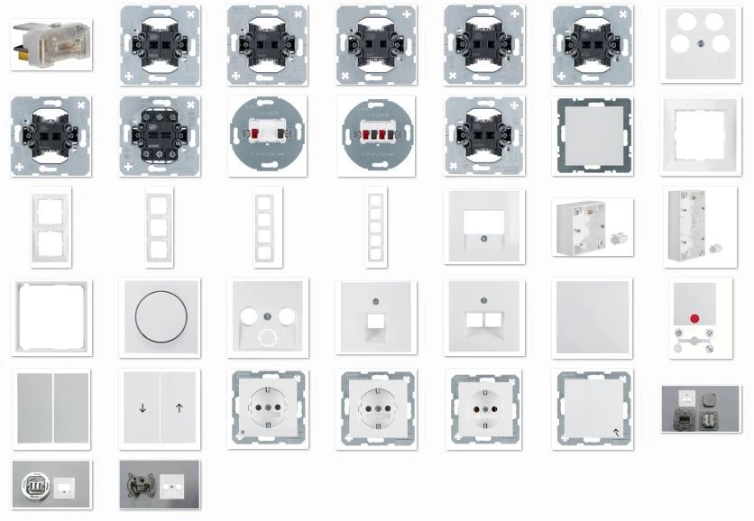Berker S.1 polarweiß glänzend Steckdosen/Schalter/UP/Rahmen, wählbar - Bild 1 von 1
